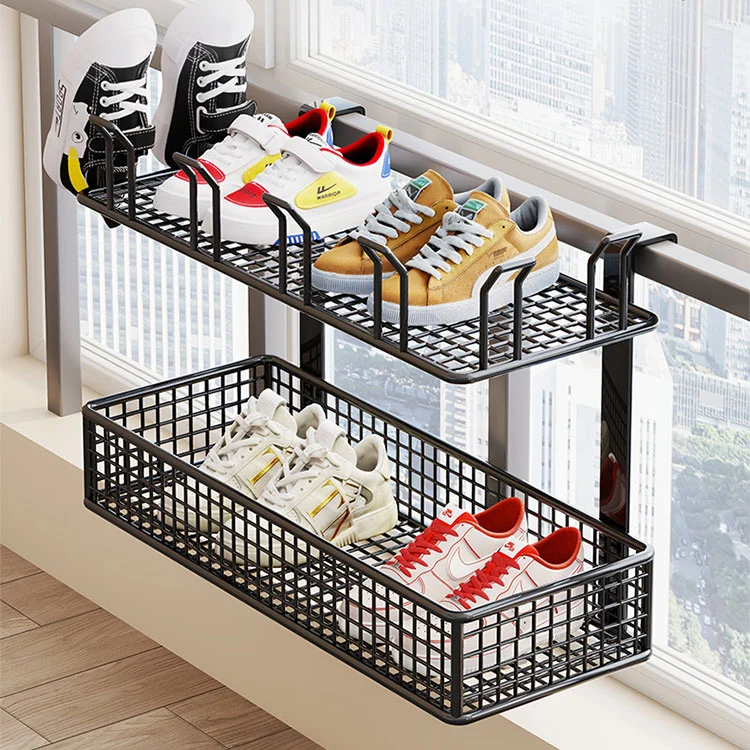 ໂລຫະແຂວນເກີບແລະ sock drying Rack